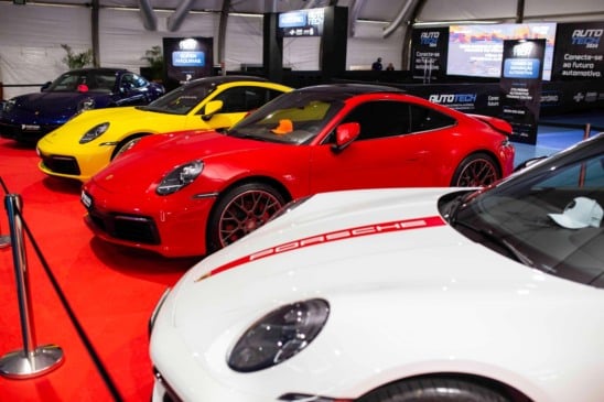 Porsches são algumas das máquinas que serão exibidas na feira Autotech, que acontece na Praça do Papa. Crédito: Divulgação