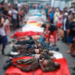 Corpos das pessoas que foram mortas durante megaoperação realizada no Rio de Janeiro.