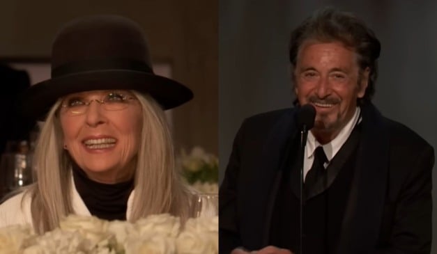 Diane e Al Pacino tiveram um romance intermitente por 15 anos (Foto: Reprodução/Youtube)