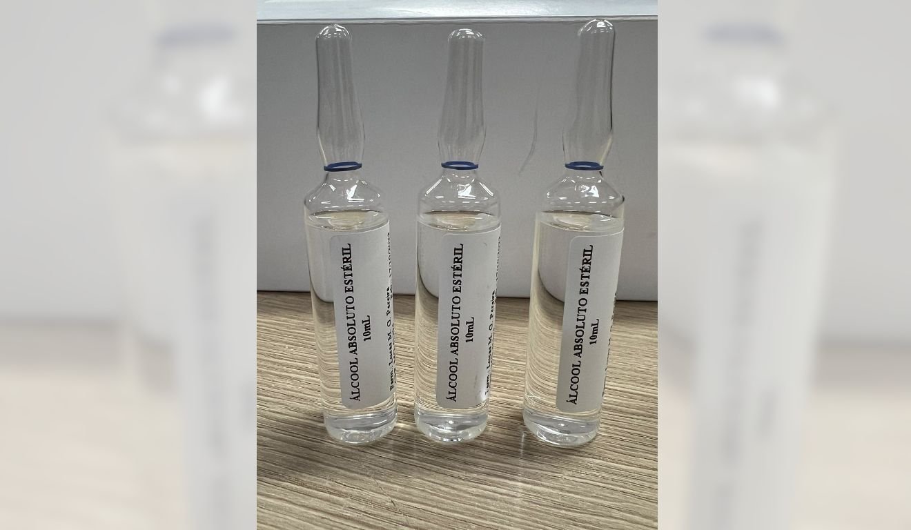 antídoto metanol álcool estéril