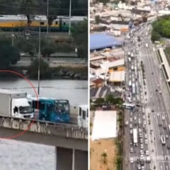 caminhão quebrado segunda ponte