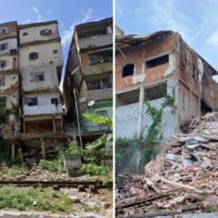 Desabamento de prédio em Cobi de Baixo