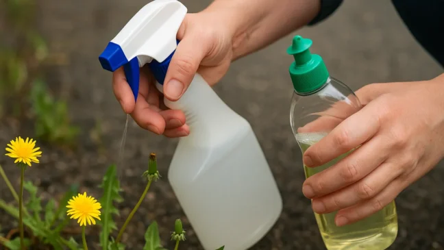 detergente contra as ervas daninhas