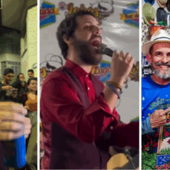 O humorista está curtindo o final de semana em terras capixabas (Fotos: Reprodução/Instagram/eproibidocochilar.drinks/@ondetemsamba027/@joaobananeiracaricica)