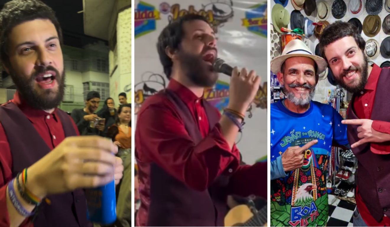 O humorista está curtindo o final de semana em terras capixabas (Fotos: Reprodução/Instagram/eproibidocochilar.drinks/@ondetemsamba027/@joaobananeiracaricica)
