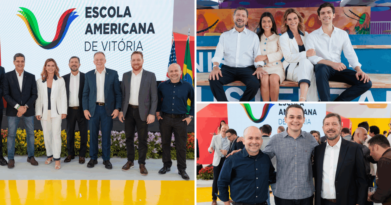 Com governador, prefeito e empresários, Mariana Buaiz e Americo Buaiz Filho inauguram mega sede da Escola Americana de Vitória (Foto: Everton Nunes)