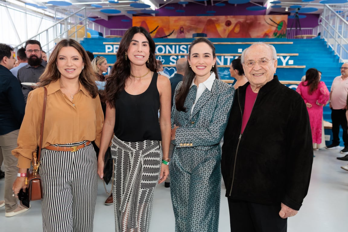 Com governador, prefeito e empresários, Mariana Buaiz e Americo Buaiz Filho inauguram mega sede da Escola Americana de Vitória (Foto: Everton Nunes)