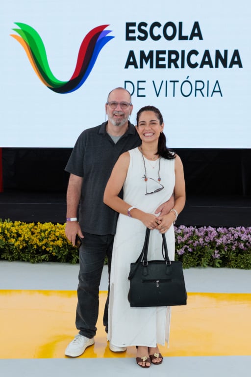 Com governador, prefeito e empresários, Mariana Buaiz e Americo Buaiz Filho inauguram mega sede da Escola Americana de Vitória (Foto: Everton Nunes)
