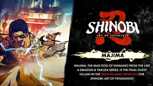 Goro Majima chega a SHINOBI: Art of Vengeance