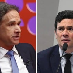 Eduardo Appio, juiz federal no Paraná, e o senador Sergio Moro. Fotos: Bruno Peres/Agência Brasil e Marcos Oliveira/Agência Senado

