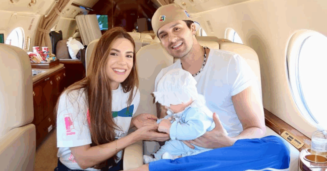 Luan Santana, Jade Magalhães e a pequena Serena (Foto:Reprodução/Instagram @luansantana)