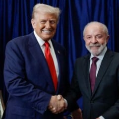 O presidente dos EUA, Donald Trump, e Lula