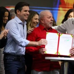 Lula em evento de homenagem a professores no Rio
