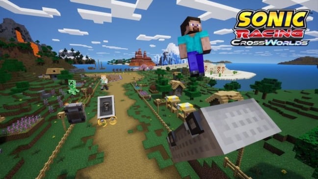 Pacote de Minecraft para Sonic Racing: CrossWorlds já disponível