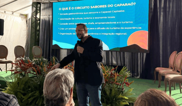 O Circuito Sabores do Caparaó foi apresentado pelo diretor do Instituto Panela de Barro, Eduardo Destefani. Foto: Divulgação