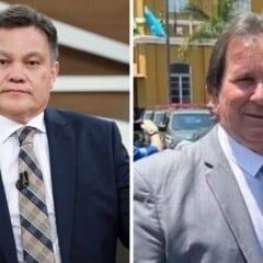 O promotor de Justiça Lincoln Gakiya e o diretor de presídios Roberto Medina.
