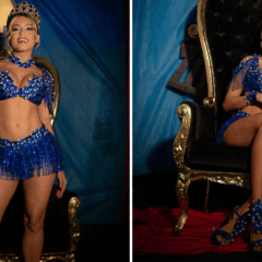 Rainha da Pega no Samba grava conteúdo adulto dentro de pavilhão de escola de samba (Foto: Reprodução/Instagram @karlyanereal)