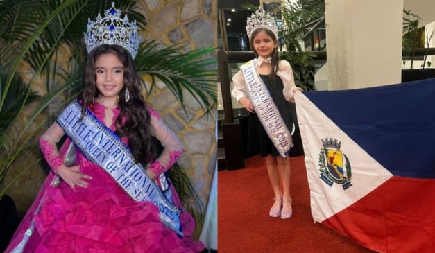 Sarah Kemeicik foi coroada no concurso Queens of the Seas (Foto: Prefeitura de Guarapari/Divulgação)