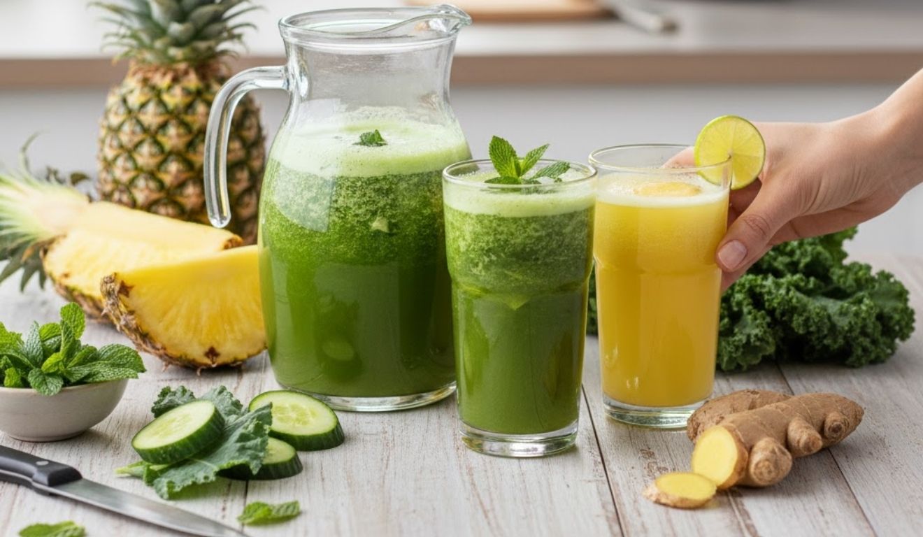 5 sucos com abacaxi que limpam e renovam o corpo