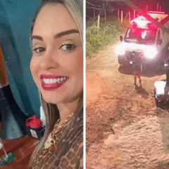 Vítima Rayana Bittencourt de Oliveira Rios da Silva e suspeito Luan dos Santos Braz (Foto: reprodução TV Vitória)