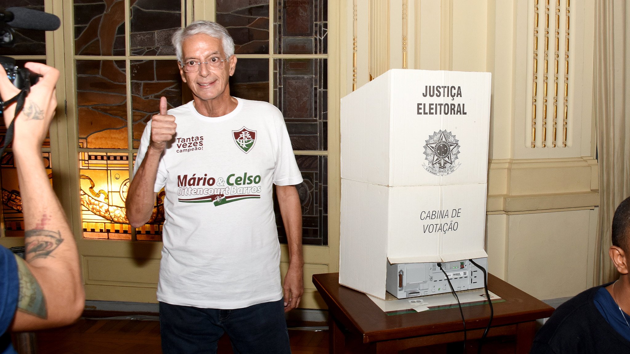 Eleições Fluminense 08/06/2019 Rio de Janeiro, RJ - Brasil - 08/06/2019 - Laranjeiras - Eleições para a presidência do Fluminense. Celso Barros votando. FOTO DE MAILSON SANTANA/FLUMINENSE FC