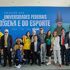 27.11.2025 – Cerimônia alusiva ao anúncio de criação da Universidade Federal Indígena e da Universidade do Esporte Presidente da República, Luiz Inácio Lula da Silva, durante a cerimônia alusiva ao anúncio de criação da Universidade Federal Indígena e da Universidade do Esporte. Palácio do Planalto – Brasília (DF) Foto: Ricardo Stuckert / PR