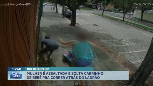 Mulher é assaltada com bebê em carrinho em Vitória