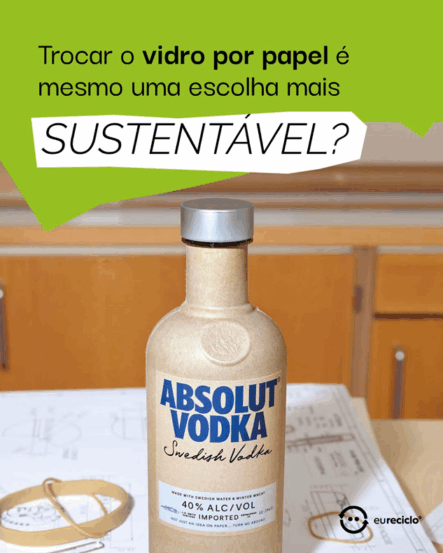 Garrafa feita de papel reciclado!       