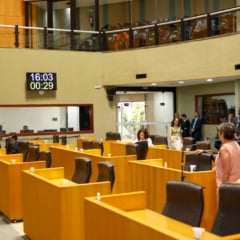 Alcântaro e Iriny em confronto direto (foto: Paula Ferreira/Ales)