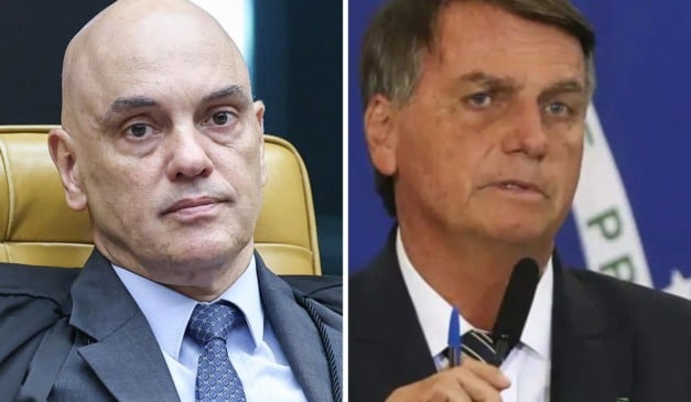 Alexandre de Moraes e Jair Bolsonaro