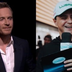 Michael Fassbender e o ex-piloto Felipe Massa. Foto/Montagem: Reprodução YouTube/
The Tonight Show Starring Jimmy Fallon
