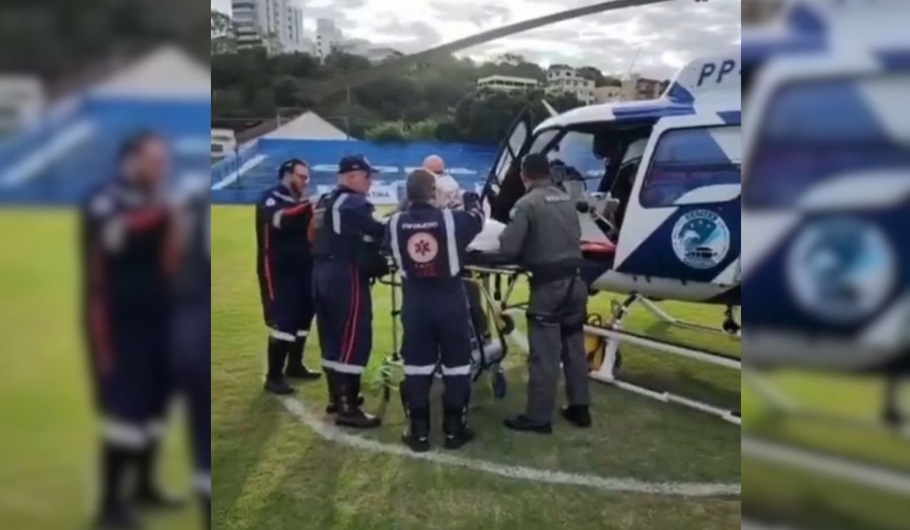 Bebê foi socorrida de helicóptero de São Mateus até hospital de Colatina. Foto: Reprodução Bebê foi socorrida de helicóptero de São Mateus até hospital de Colatina. Foto: Reprodução