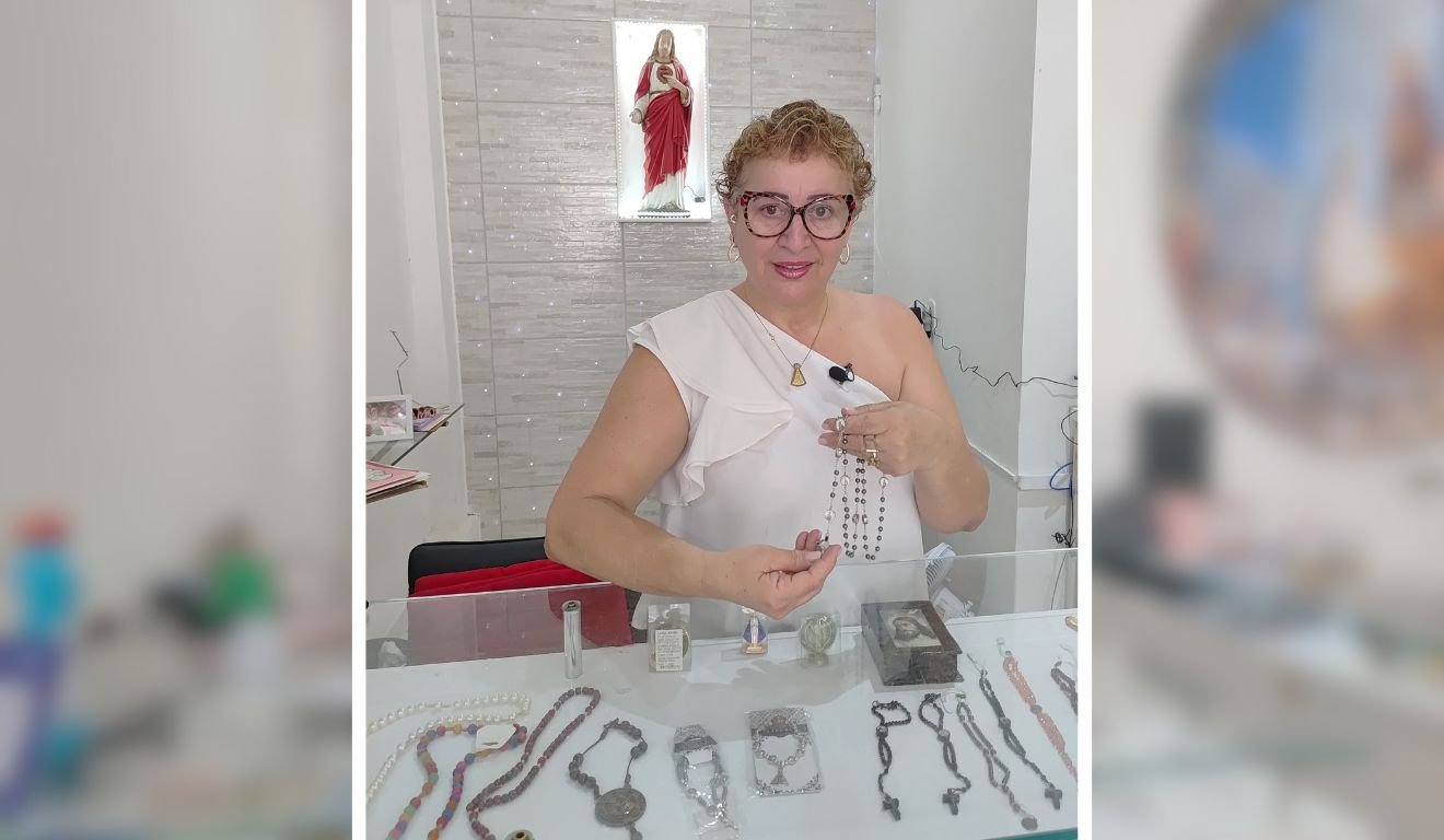 Celeste das Graças Grijó, comerciante de Viana