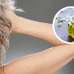 O tônico de alecrim é uma alternativa natural que promete escurecer os fios e fortalecer o cabelo.