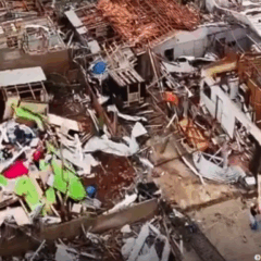 Tornado de categoria F3 deixa rastro de destruição em Rio Bonito do Iguaçu (PR), após ventos ultrapassarem 250 km/h/Foto: Reprodução Agência Brasil