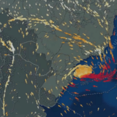 Ciclone que avança pelo Sudeste provoca ventos fortes e risco de tempestades em cidades capixaba