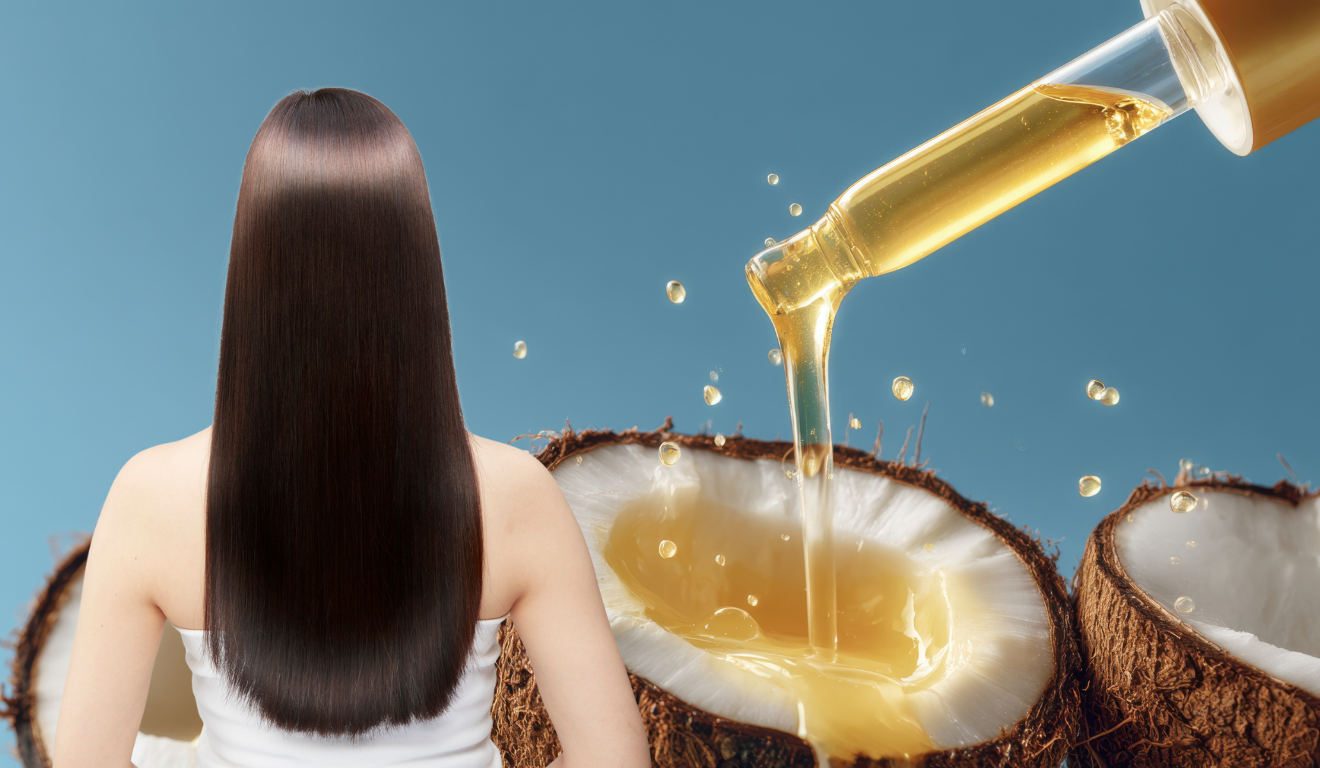 Óleo de coco para hidratar o cabelo/Canva Óleo de coco para hidratar o cabelo/Canva