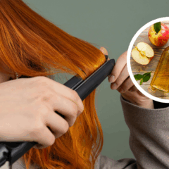 O vinagre de maçã é o segredo para alisar os fios naturalmente, sem agredir os cabelos com calor ou produtos químicos