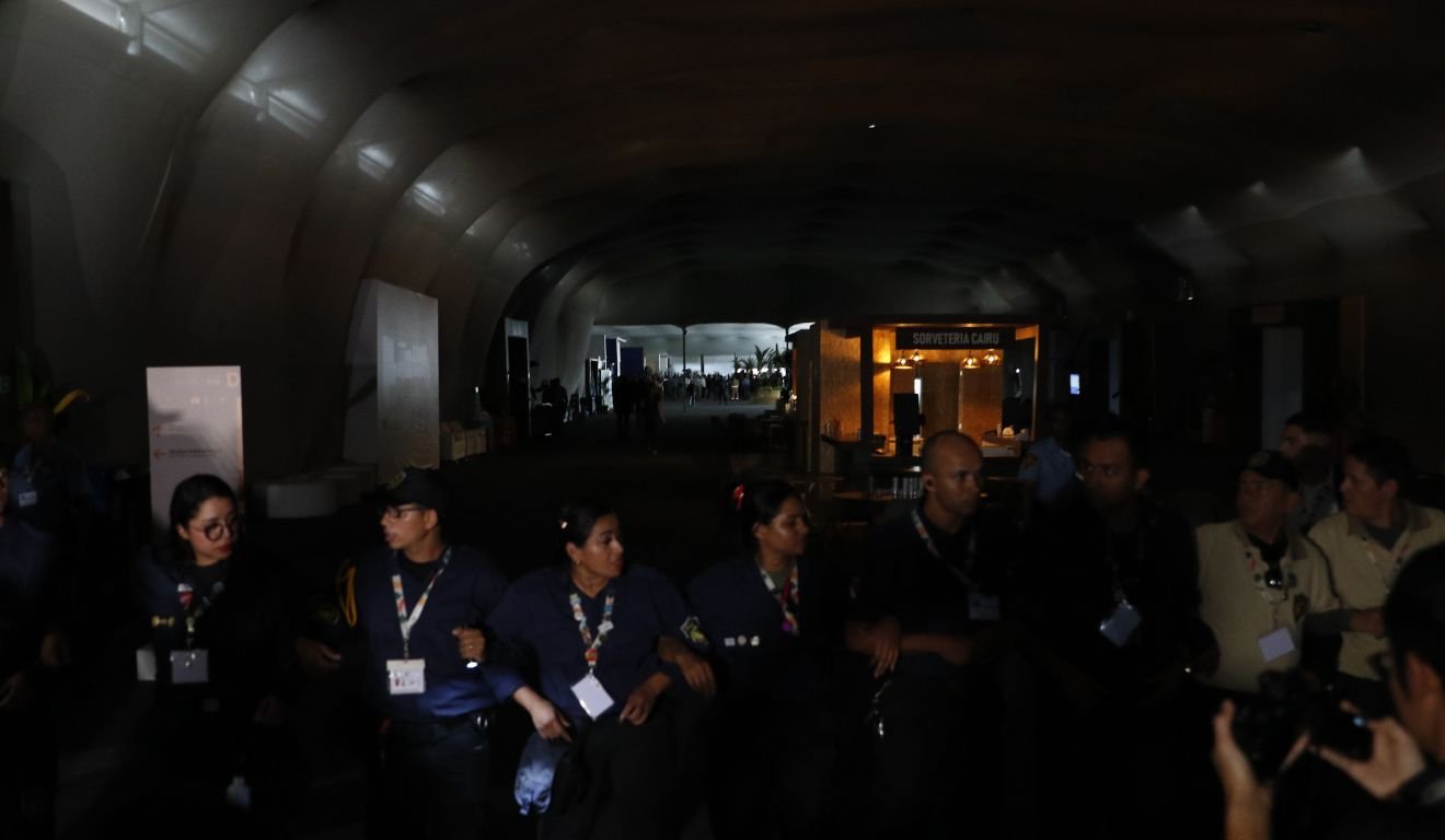 Cordão de isolamento após incêndio na COP 30