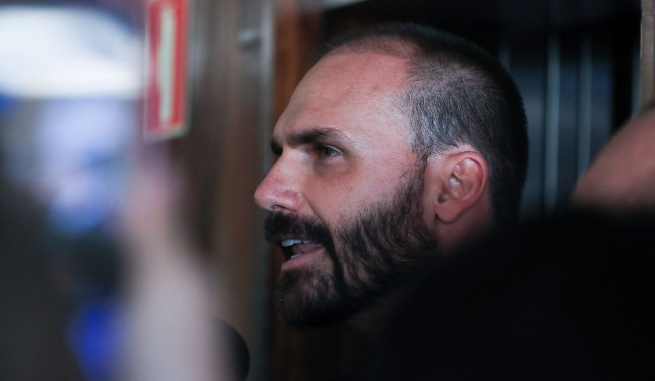 Deputado Eduardo Bolsonaro afirma que ser réu em ação do STF é "motivo de orgulho" Deputado Eduardo Bolsonaro afirma que ser réu em ação do STF é "motivo de orgulho"