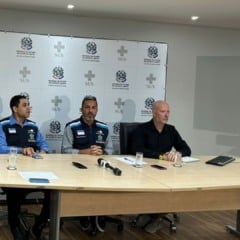 Orlei Cardoso, Tyago Hoffmann e Rodrigo Rodrigues durante coletiva da Sesa. Foto: Aline Gomes/Folha Vitória