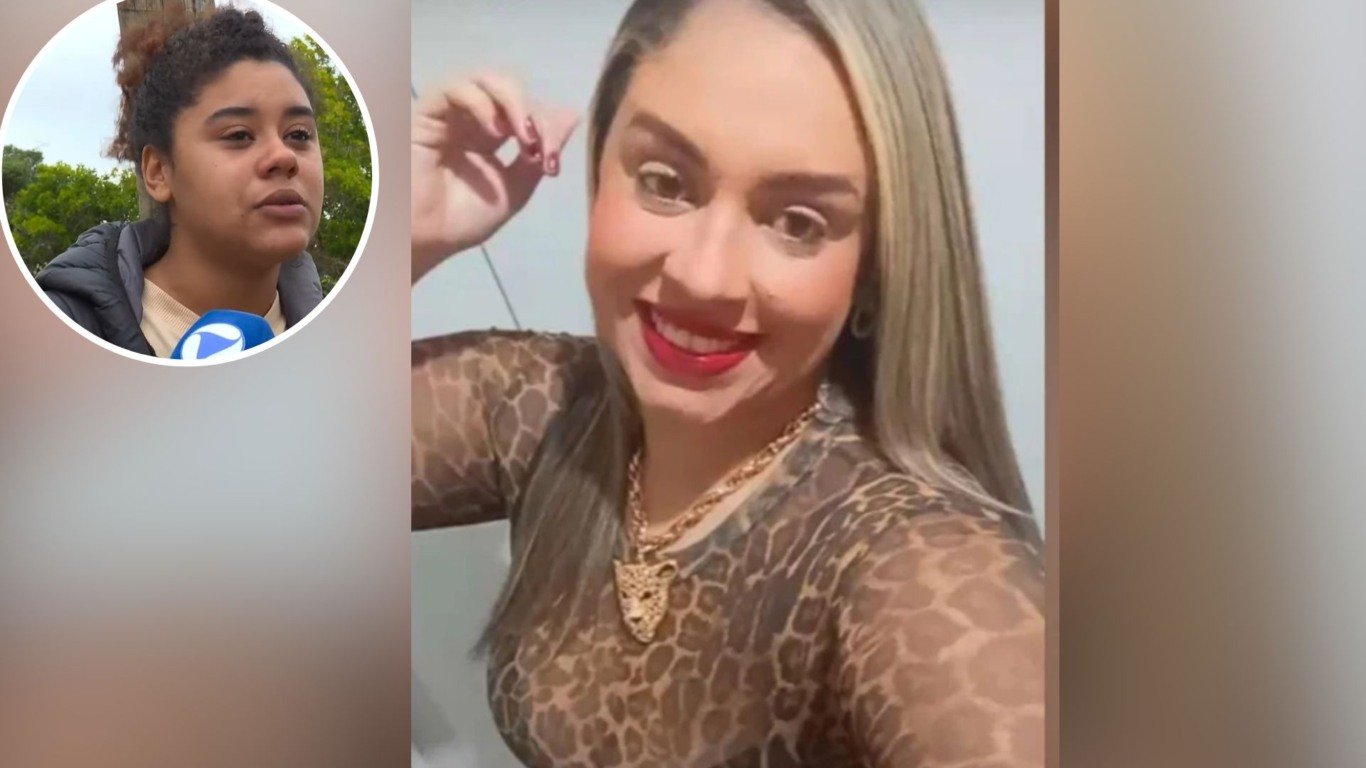 Khauny Rios, filha da vítima e Rayana Bittencourt (Foto/reprodução: TV Vitória)