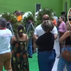 Velório de casal que foi atropelado na Serra (Foto/reprodução: TV Vitória)