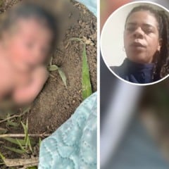 Bebê encontrado em zona rual (Foto/reprodução: TV Vitória)