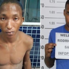 Da esquerda para a direita a vítima Carlos Gabriel Luciano da Silva Wellington Rodrigues dos Santos (Foto/reprodução: TV Vitória/Record.)