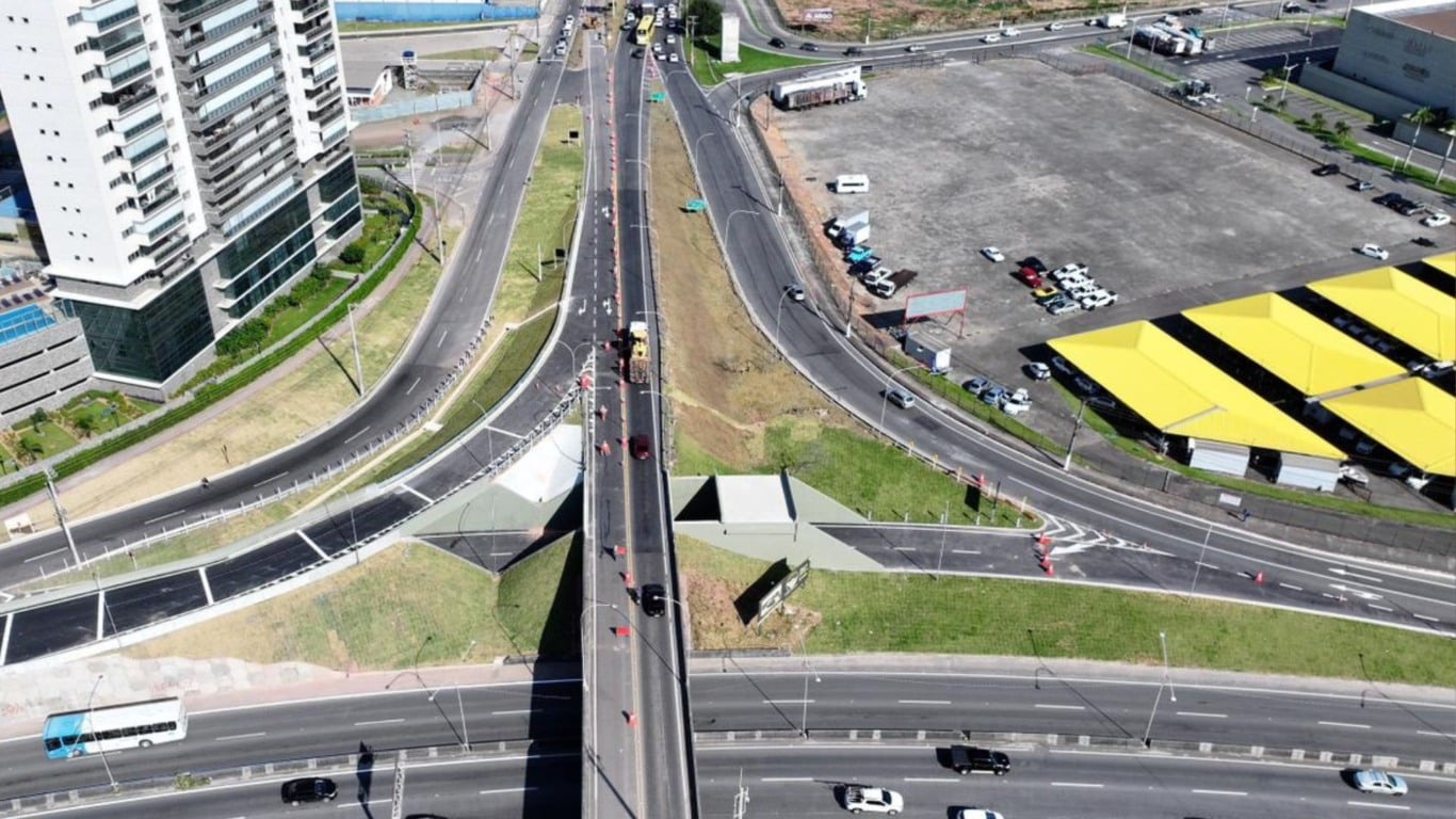 Novo viaduto na Darly Santos (Foto: Thiago Soares)