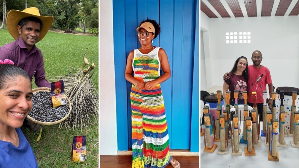 Da esquerda para a direita: Cleiton, Fernanda e Marcos Antônio. (Foto: Arquivo pessoal)