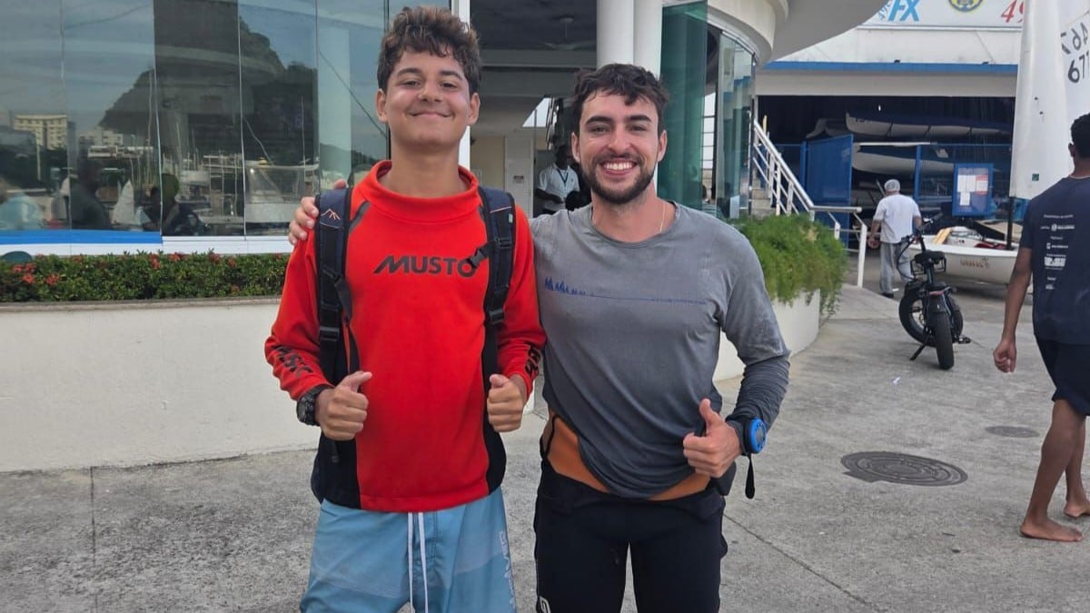 Campeonato Brasileiro de Vela. Classe Dingue. Rio de Janeiro Gabriel Firme e Nicholas Junge