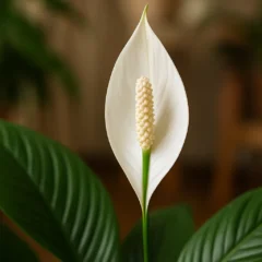 Húmus de minhoca no lírio-da-paz