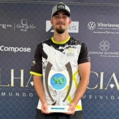 Vitória Open de Tênis. Angelo Herzog, campeão da 2ª Classe. Praça dos Namorados. Vitória
